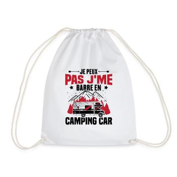 Je peux pas je me barre en camping-car - Sac de sport léger - blanc - Devant