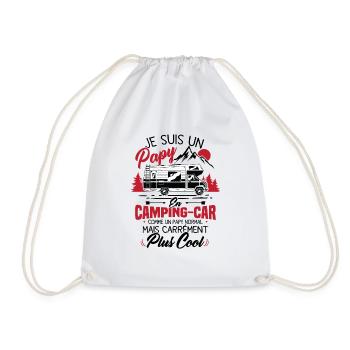 Je suis papy en camping-car comme un papy normal - Sac de sport léger - blanc - Devant