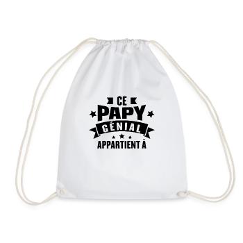 Ce papy génial appartient à [Personnalisable] - Sac de sport léger - blanc - Devant