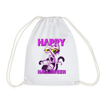 CHAT JOYEUX HALLOWEEN - Sac de sport léger - blanc - Devant