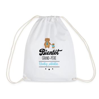 Bientôt grand père veuillez patienter, Futur papy - Sac de sport léger - blanc - Devant