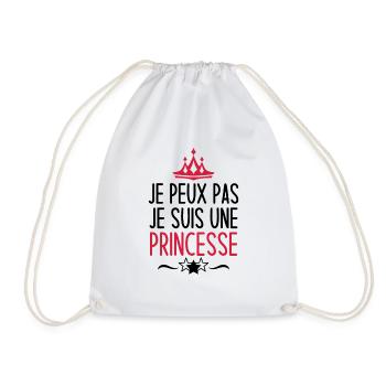 je peux pas je suis une princesse - Sac de sport léger - blanc - Devant