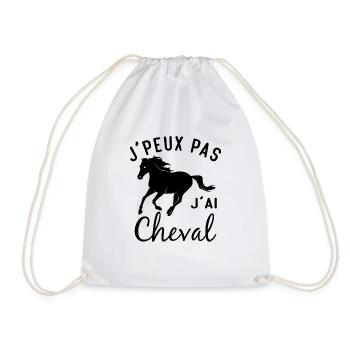 J'peux pas j'ai cheval - Sac de sport léger - blanc - Devant