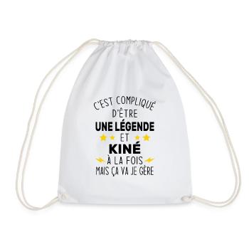 Une légende et Kiné - Sac de sport léger - blanc - Devant