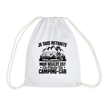 Je suis retraité et piloter un camping-car Cadeau - Sac de sport léger - blanc - Devant
