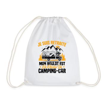 Je suis retraité et piloter un camping-car Cadeau - Sac de sport léger - blanc - Devant