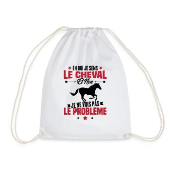 Je sens le cheval et non je ne vois le problème - Sac de sport léger - blanc - Devant