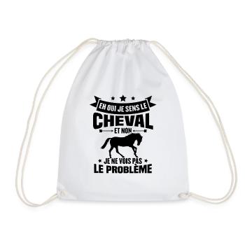Je sens le cheval et non je ne vois le problème - Sac de sport léger - blanc - Devant