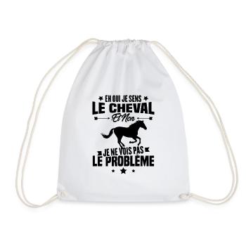 Je sens le cheval et non je ne vois le problème - Sac de sport léger - blanc - Devant
