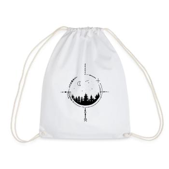 Boussole lunaire et stellaire - Sac de sport léger - blanc - Devant