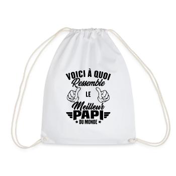 Voici à quoi ressemble le meilleur papi du monde - Sac de sport léger - blanc - Devant