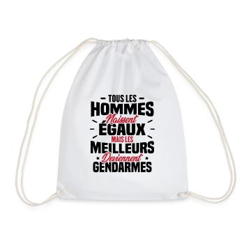 Les meilleurs hommes deviennent gendarmes - Sac de sport léger - blanc - Devant