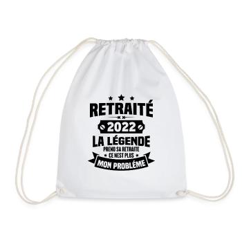 Cadeau retraité 2022, La légende prend sa retraite - Sac de sport léger - blanc - Devant