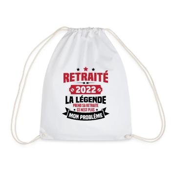 Cadeau retraité 2022, La légende prend sa retraite - Sac de sport léger - blanc - Devant