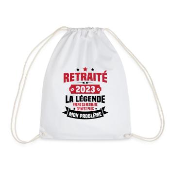 Cadeau retraité 2023, La légende prend sa retraite - Sac de sport léger - blanc - Devant