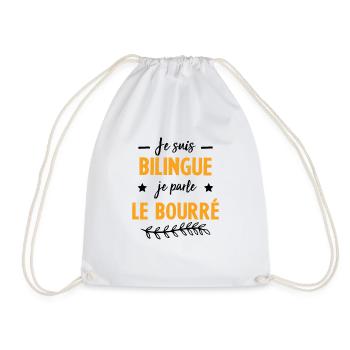Je suis bilingue je parle le bourré - Sac de sport léger - blanc - Devant