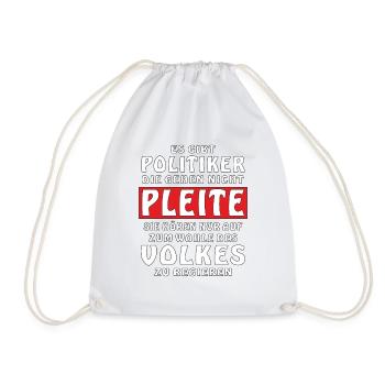 POLITIK PLEITE - Turnbeutel - Weiß - Vorne