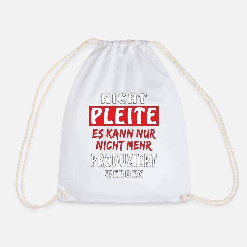 NICHT PLEITE - Turnbeutel - Weiß