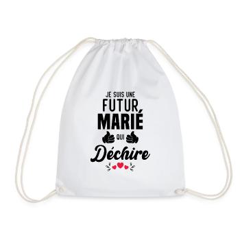 Cadeau Je suis un futur marié qui déchire - Sac de sport léger - blanc - Devant