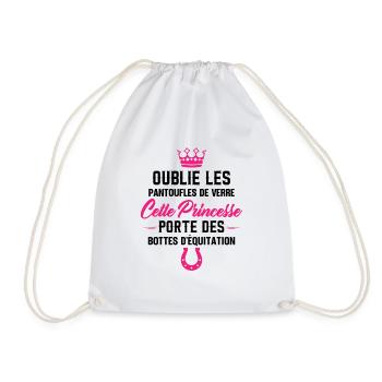 Cette Princesse Porte Des Bottes D'équitation - Sac de sport léger - blanc - Devant