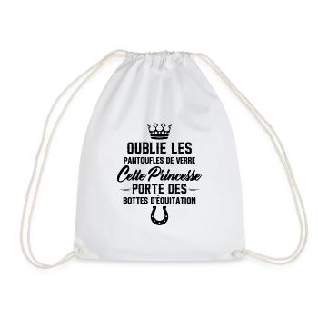 Cette Princesse Porte Des Bottes D'équitation - Sac de sport léger - blanc - Devant