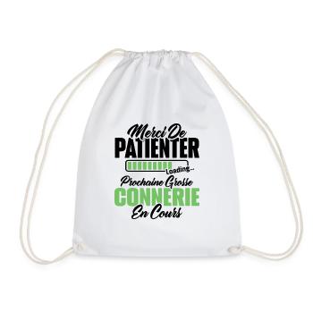 Humour cadeau prochaine grosse connerie en cours - Sac de sport léger - blanc - Devant