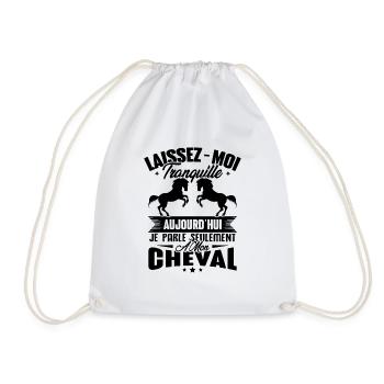 Cadeau aujourd'hui je parle seulement à mon cheval - Sac de sport léger - blanc - Devant