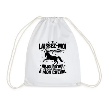 Cadeau aujourd'hui je parle seulement à mon cheval - Sac de sport léger - blanc - Devant
