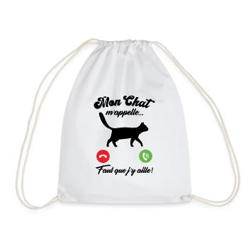 Mon chat m'appelle - Sac de sport léger - blanc - Devant
