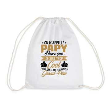 On M'appelle Papy Parce Que Je Suis Trop Cool - Sac de sport léger - blanc - Devant