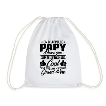 On M'appelle Papy Parce Que Je Suis Trop Cool - Sac de sport léger - blanc - Devant
