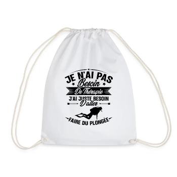 J'ai juste besoin d'aller faire du plongée - Sac de sport léger - blanc - Devant