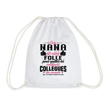 Collègue Nana, Cadeau meilleurs collègues du monde - Sac de sport léger - blanc - Devant