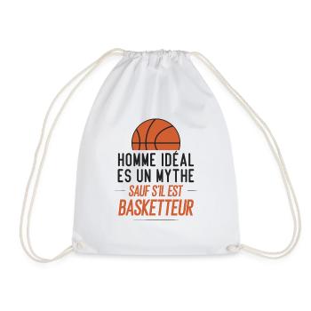 Homme idéal est un mythe sauf s'il est basketteur - Sac de sport léger - blanc - Devant