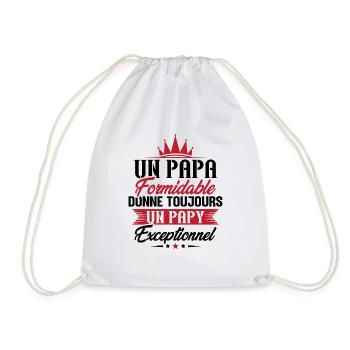 Cadeau pour grand-père - Un papy exceptionnel - Sac de sport léger - blanc - Devant