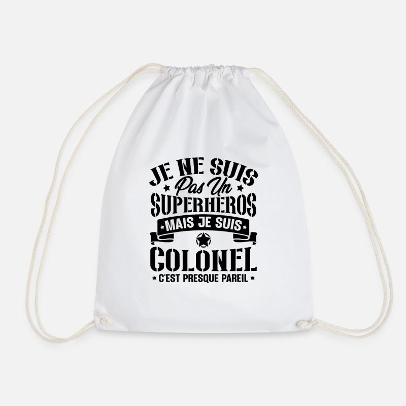 Je ne suis pas un super héros mais je suis colonel - Sac de sport léger - blanc