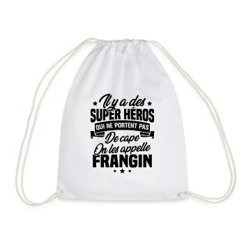 Super héros on les appelle frangin cadeau - Sac de sport léger - blanc - Devant