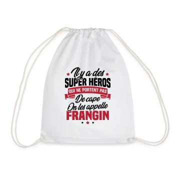 Super héros on les appelle frangin cadeau - Sac de sport léger - blanc - Devant