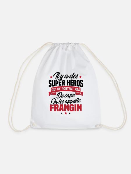 Super héros on les appelle frangin cadeau - Sac de sport léger - blanc