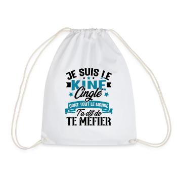 Je Suis Le Kiné Cinglé Humour Cadeau - Sac de sport léger - blanc - Devant