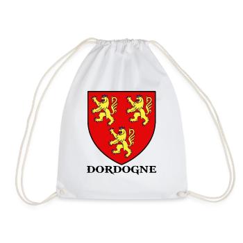 Coat of arms Flag of the Dordogne Périgord department - Drawstring Bag - white - Front