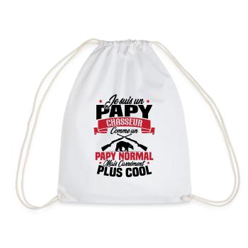 Je suis un papy chasseur comme un papy normal - Sac de sport léger - blanc - Devant