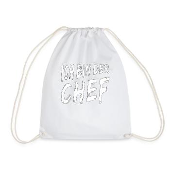 ICH BIN DER CHEF - Turnbeutel - Weiß - Vorne