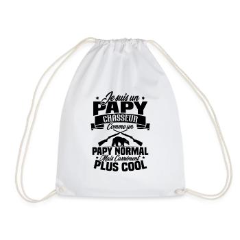 Je suis un papy chasseur comme un papy normal - Sac de sport léger - blanc - Devant