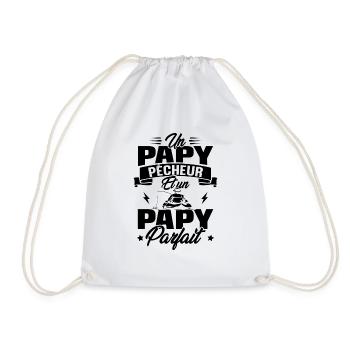 Un papy pêcheur est un papy parfait - Sac de sport léger - blanc - Devant