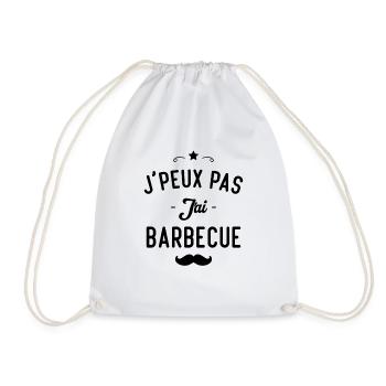 Je peux pas j'ai barbecue - Sac de sport léger - blanc - Devant