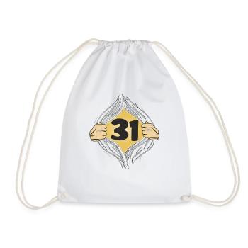 31 PUT ON SHIRT - Drawstring Bag - white - Front