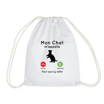 Mon chat m'appelle - Sac de sport léger - blanc - Devant