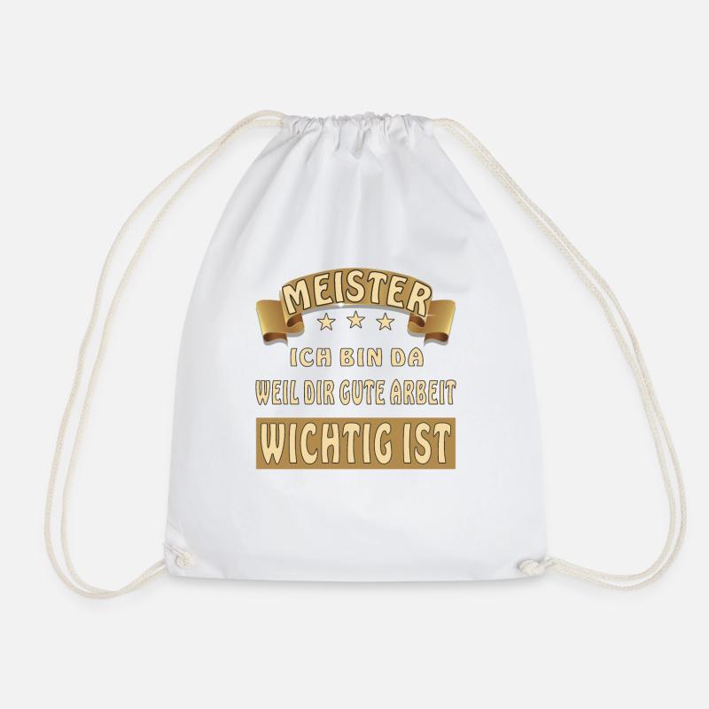 MEISTER ICH BIN DA - Turnbeutel - Weiß