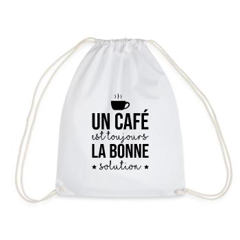 Un café est toujours la bonne solution - Sac de sport léger - blanc - Devant